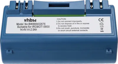 Produktbild von vhbw Akku kompatibel mit iRobot Scooba 5920, 5930, 5929, 5950, 5940, 5999, 5960, 6000, 6050 Saugroboter Blau (2500 mAh, 14,4 V, NiMH)