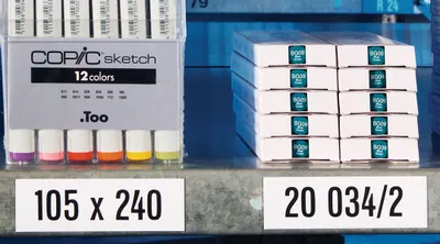 Imagen del producto de Placas magnéticas para almacenamiento, anchura 30 mm, longitud 100 mm, color blanco, imantadas, 100 unidades por bolsa - 1531106