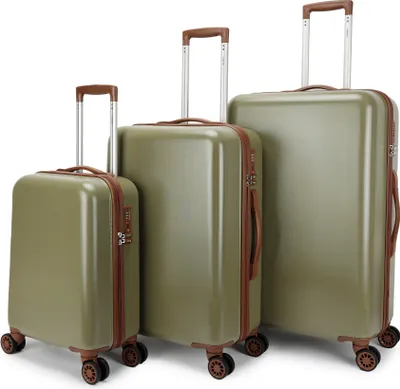 Produktbild von Decent Retro Kofferset Grün 3-Teilig Inhalt 96, 65 en 35 L