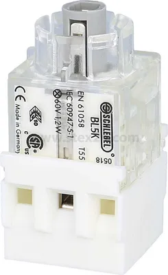 Produktbild von Georg Schlegel Lampenfassung T5,5k Baureihe Kontaktgeber BT_K, BF_K, beleuchtbar Schraubanschluss, Querschnitt 2,5mm² -