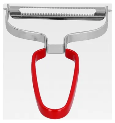 Produktbild von Kohlschneider, Salatschneider, Gemüseschäler - Multifunktionales manuelles Schälwerkzeug für Kohl und Karotten (rot)