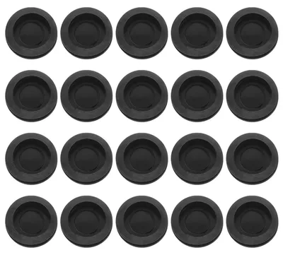 Sparbüchsenstopfen, 20 Stk., Kunststoff, 30 mm ID, 38 mm OD, schwarz