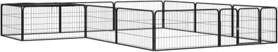 Obrázek produktu pro The Living Store 12dílná ohrádka pro psy černá 100x50cm z práškově lakované oceli