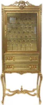 Produktbild von Casa Padrino Barock Vitrine Gold ModF3 - Vitrinenschrank