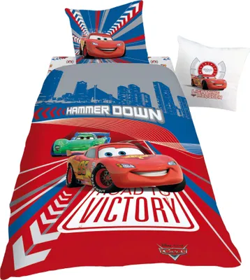 Produktbild von Disney Cars Double Cross Rot Bettwäsche Linon / Renforcé Bettbezug