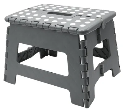 Productafbeelding van stapkruk, opvouwbaar, stabiel, 22 cm hoog, kunststof, grijs