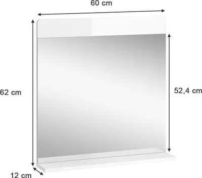Obrázok produktu pre Kúpeľňové zrkadlo Vicco Izan biely 60 x 62 cm, Model 37218