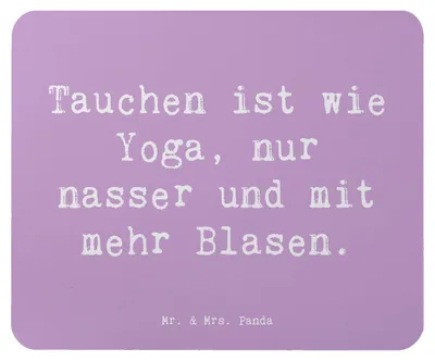 Produktbild von Mr. & Mrs. Panda Mousepad Spruch Tauchen Yoga - Lavendeltraum - Geschenk, pc, Mouse Pad, Sportler Geschenke, Meeresbewohner, Freiheit, Sportart, laptop, Unterwasserwelt