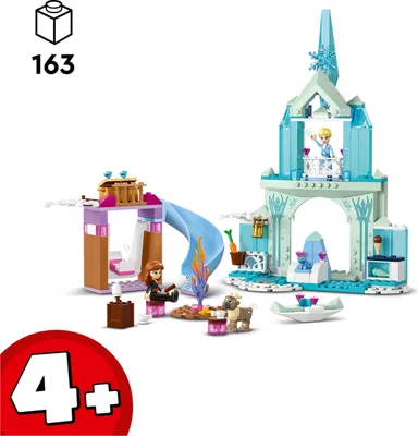 Zdjęcie produktu dla LEGO ǀ Disney Kraina Lodu Lodowy zamek Elzy, Zestaw Klocków dla Dzieci, Zabawki do Zbudowania dla 4-latki, Dziewczynki i Chłopca, z Minifigurkami Księżniczek, Elzy i Anny, Pomysł na Prezent, 43238