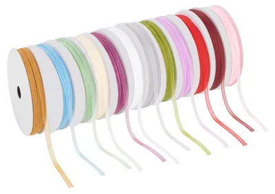 Produktbild von HobbyFun VBS Organzaband 3 mm 10 m Dekoband Schleifenband Bastelband