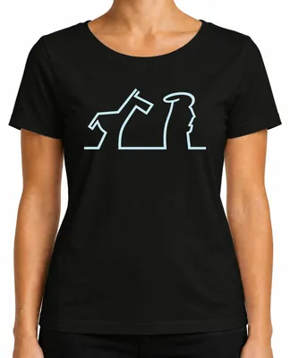 Imagen del producto de Camiseta para mujer, diseño "La Linea Balum Osvaldo Strichmännchen Esel Cartoon Kult", color , talla L