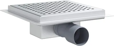 Immagine prodotto di Scarico doccia a pois Argento 20 x 20 cm Acciaio Inox 304