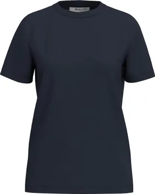 Produktbild von Selected Myessential Kurzarm-t-shirt Blau M Frau Blau M