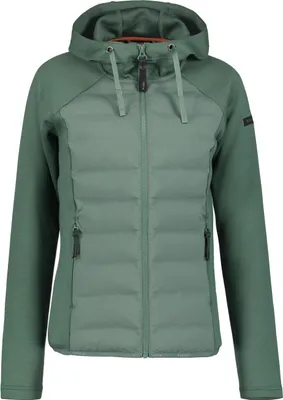 Produktbild von Icepeak Ashburn Midlayer Jacke für Damen mit Kapuze, Farbe:Antikgrün, Größe:S