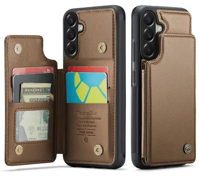 Produktbild von Samsung Galaxy A57 Hülle - CaseMe C22 Back Cover mit Kartenfach - Braun