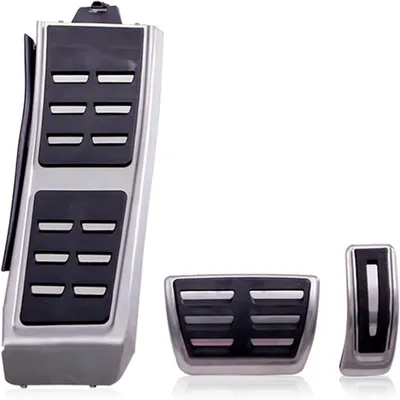 Produktbild von Edelstahl-Pedalkappen für A4, B8, S4, RS4, A5, S5, RS5, Q3, Q5, 8R, SQ5, A6, S6, C7, A7, A8, S7, S8, A8L, Brems-, Gas-, Fußpedale
