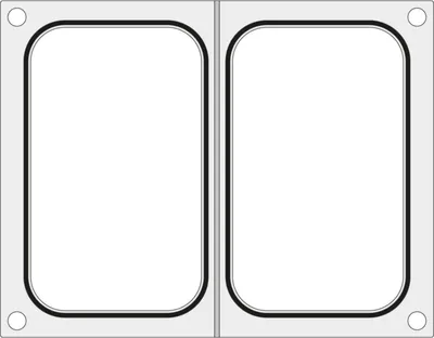Zdjęcie produktu dla HENDI Matrize für Versiegelungsmaschine, zwei Behälter (178x113 mm)