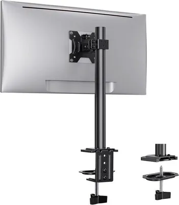 Produktbild von Famanu Monitorarm verstellbar für 13–32 Zoll Bildschirme, Halter mit Kabelmanagement, schwarz
