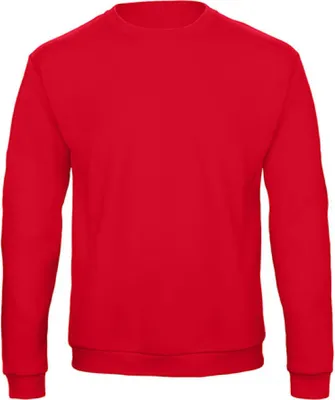 Produktbild von B&C WUI23 | Herren  Rundhals-Sweatshirt / Flauschiges Innenfutter - Farbe: Red - Größe: 3XL