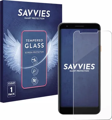 Produktbild von Savvies Schutzglas für Google Pixel 3a Displayschutz 9H Glas klar transparent