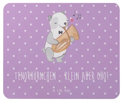 Produktbild von Mr. & Mrs. Panda Mouse Pad Tenorhörnchen Magie - Lavendeltraum - Geschenk, Mauspad, Musizieren, computer mousepad, pc, Musiker, Tenorhorn, Lernen, Brassband, Musik