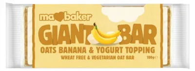 Immagine prodotto di Ma Baker Barretta gigante Barretta gigante di avena con topping allo yogurt e banana (100g), 101410