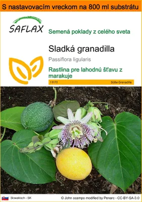 Obrázok produktu pre SAFLAX Garden in the bag - Sladká granadilla - Passiflora ligularis - 20 Semená - S pestovateľským substrátom v praktickom samostaviteľnom vrecku