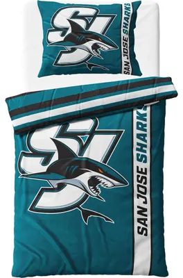 Imagen del producto de Juego de sábanas de microfibra del equipo NHL San Jose Sharks