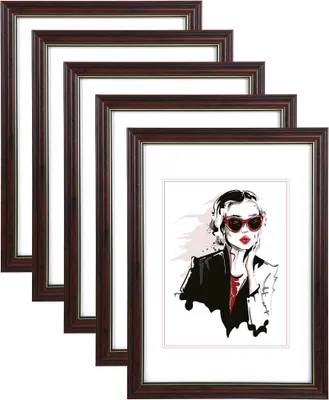 Produktbild von 3er 5er Set Kunststoffrahmen Klarglas Bilderrahmen Frame Foto Collage Portraitrahmen Glasscheibe PS-2 - Format: 5er Pack 30x40