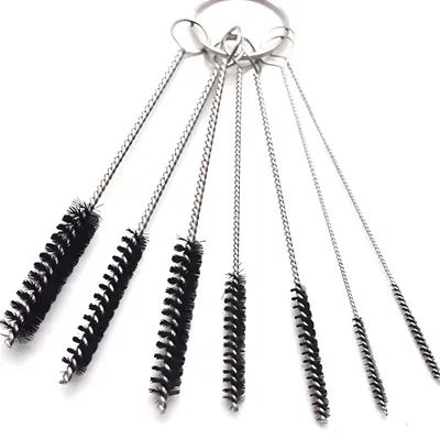 Produktbild von Knaak Reinigungsbürsten Set 7-teilig schwarz für schmale Zwischenräume