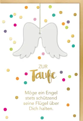 Immagine prodotto di SUSY CARD Biglietto per il battesimo "Ali d'angelo