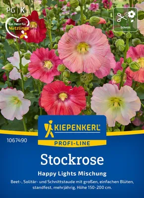 Produktbild von Kiepenkerl Stockrosensamen Happy Lights Alcea ficifolia 20 Pflanzen