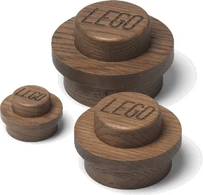 Image de Lego Wooden Collection - Jeu de 3 crochets muraux en bois