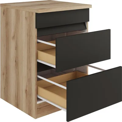 Produktbild von Optifit Kochfeldumbauschrank Noah420 BxTxH 60 x 60 x 88 cm anthrazit matt zerlegt KLNO UC636-0+