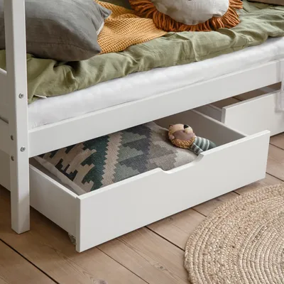 Produktbild von Hoppekids 2er Set Bettschubkästen für 70x160 cm Weiß