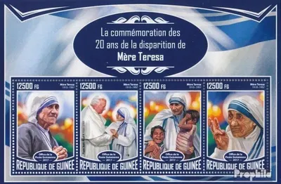 Produktbild von Briefmarken Guinea 2017 Mi 12466-12469 Kleinbogen (kompl. Ausgabe) postfrisch Mutter Teresa