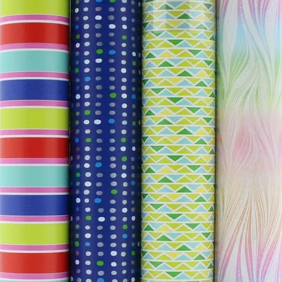 Image de Präsenta 2 Papier cadeau - Assorti - 500 x 70 cm - 4 rouleaux