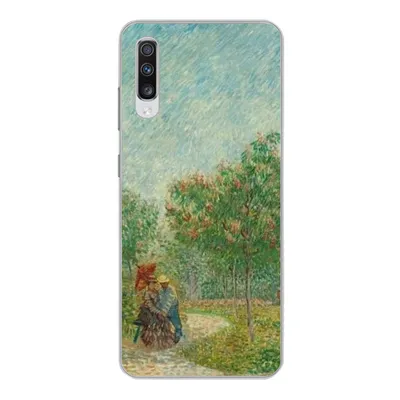 Produktbild von MuchoWow® Handyhülle Schutzhülle Hülle für Samsung Galaxy A70 Garten mit Liebenden - Vincent van Gogh Silikon Softcase Handy Hülle - Schutzhaube