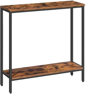 Produktbild von HOOBRO EBF22XG01, kleiner Gangtisch mit Ablage, 75 x 22 x 75 cm, Beistelltisch, kleiner Ausstelltisch, Couchtisch für kleine Räume, geeignet für den Eingangsbereich