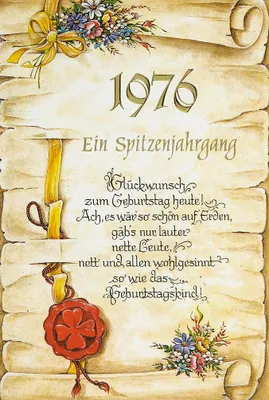 Produktbild von 50. Geburtstag Jahrgang 1976 Glückwunschkarte mit Umschlag und Innentext