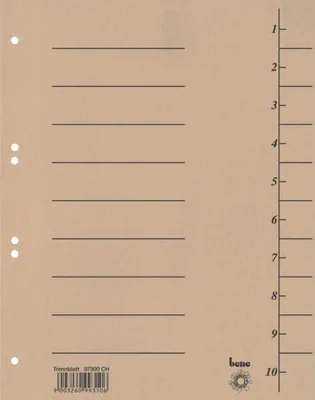 Produktbild von Trennblätter A4 250g/qm chamois VE=10x100 Stück