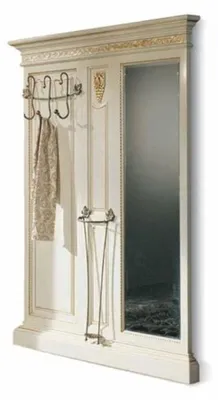 Produktbild von Casa Padrino Luxus Barock Garderobe mit Spiegel Weiß / Gold 161 x H. 213 cm - Italy
