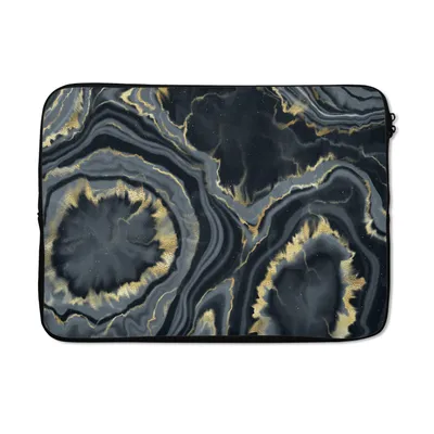 Produktbild von MuchoWow® Laptop Hülle 13 Zoll Geode - Gold - Marmor - Steine Laptoptasche - Laptophülle - Sleeve - Rundumschutz
