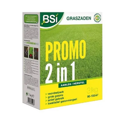 Zdjęcie produktu dla BSI Grass Seed Promo 2 in 1 Lawn - 3 Kg