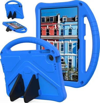 Immagine prodotto di Custodia per bambini per Lenovo Tab 10.1'' TB-311/WIFI 10.1 2025, custodia antiurto leggera in EVA con supporto pieghevole e maniglia blu