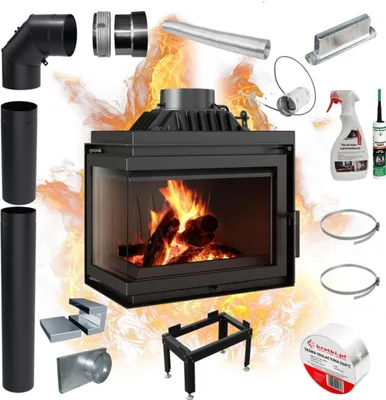Immagine prodotto di Inserto camino sinistro SIMPLE 8kW set di chiusura