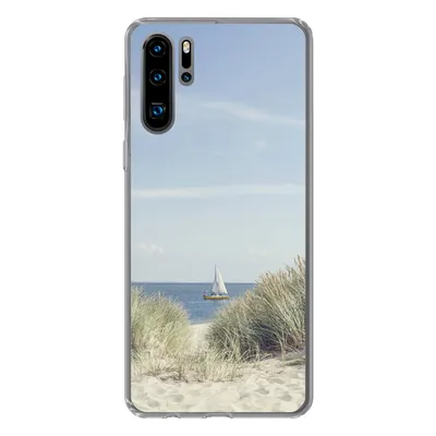 Produktbild von MuchoWow® Handyhülle Schutzhülle Hülle für Huawei P30 Pro Nordsee - Dünen - Boot Silikon Softcase Handy Hülle - Schutzdeckel