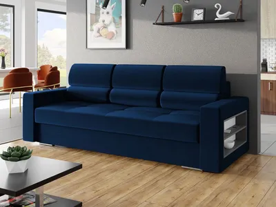 Obrázek produktu pro Pohovka s úložným prostorem EVERETT - modrá