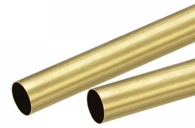 Messing Rundrohr 16 mm x 200 mm, 2 Stück, Gold