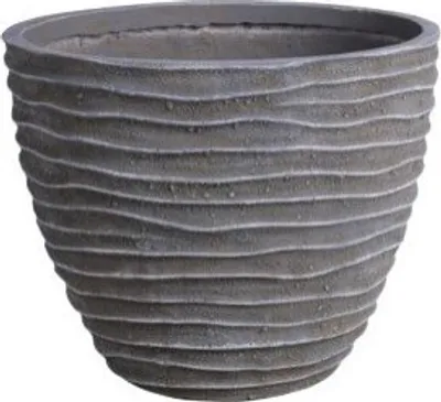 Produktbild von TrendLine Pflanztopf Ø 36,8 x 29,5 cm grau gerillt